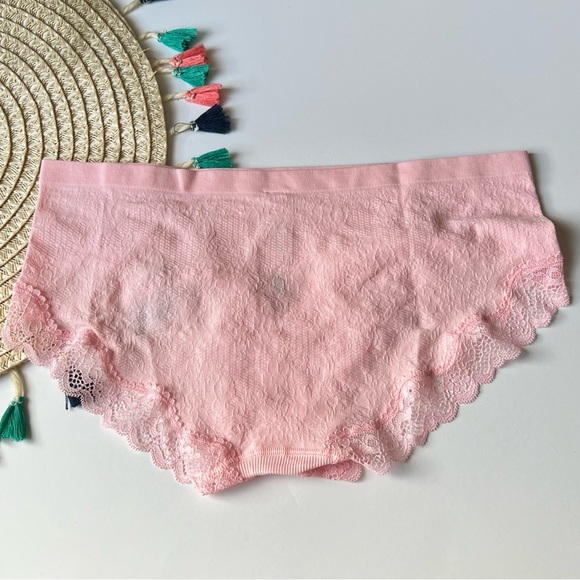 Victoria's Secret Seamless Lace-Trim Hiphugger Panty Pretty Blossom Medium NEW - Picture 3 of 6